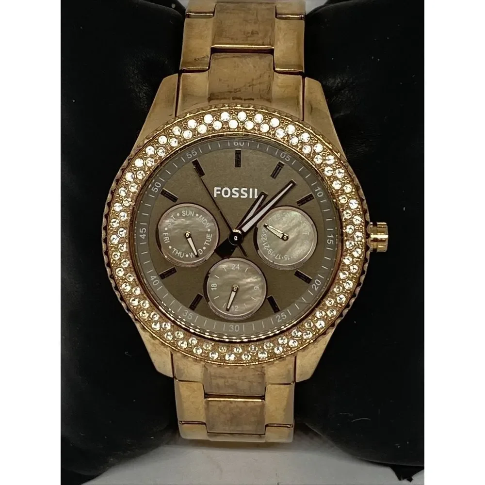 Fossil Stella ES3502 Womens Stainless Steel Analog Dial Quartz Wrist Watch WO177